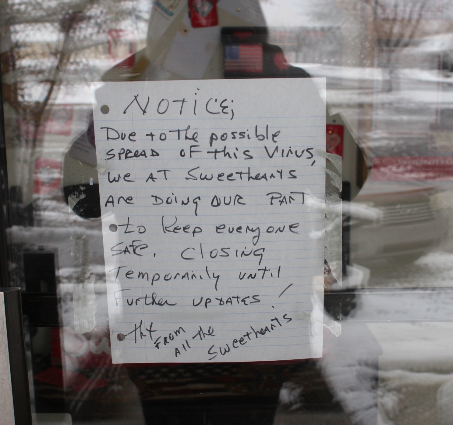 Sweetheart Cafe closes doors to protect staff, customers